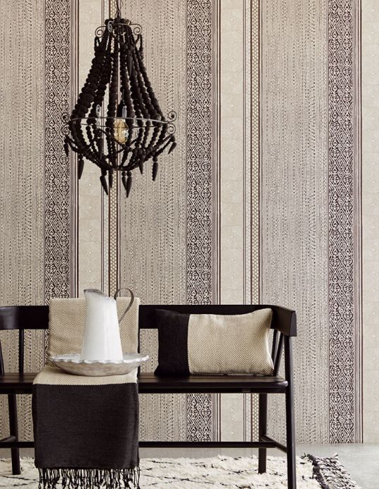 Archiv Wallpaper Cemal grey brown Room View