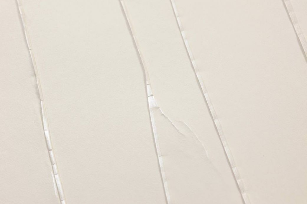 Papier peint effet froissé Papier peint Crush Couture 09 blanc crème Vue détail