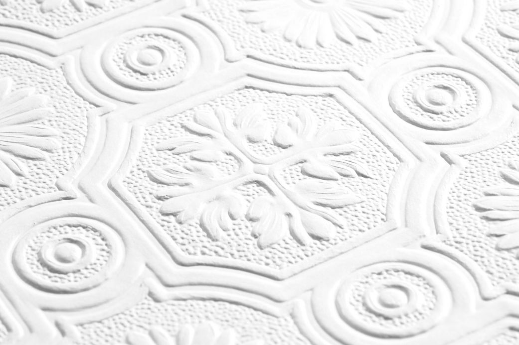 Padrões de papel de parede Papel de parede Spencer branco Ver detalhe