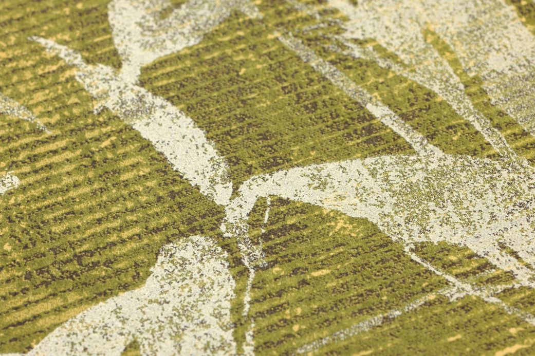 Botanische Tapeten Tapete Kenai Farngrün Detailansicht