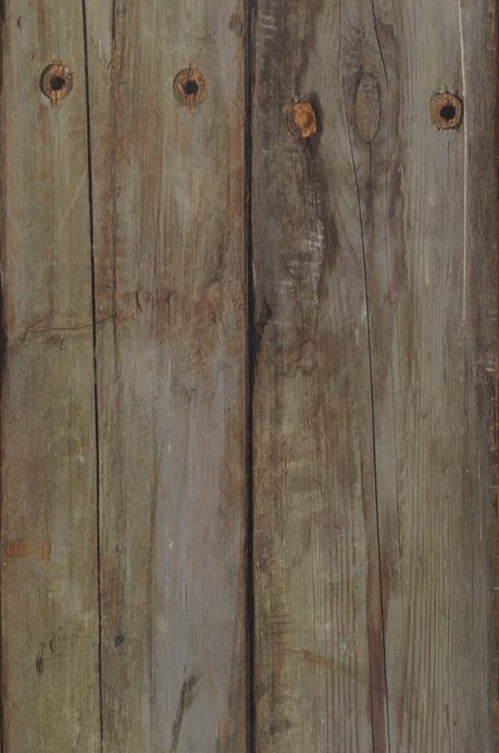 Papel pintado madera Papel pintado Scrapwood 14 gris verdoso Ancho rollo