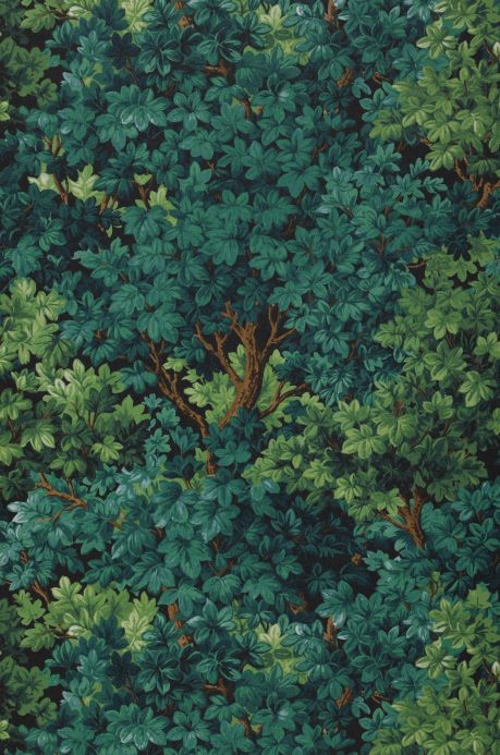 Papel pintado de bosque y árboles Papel pintado Manzara turquesa pastel Ancho rollo
