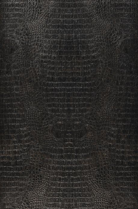 Faux Leather Wallpaper Wallpaper Orinoco Croco black Roll Width