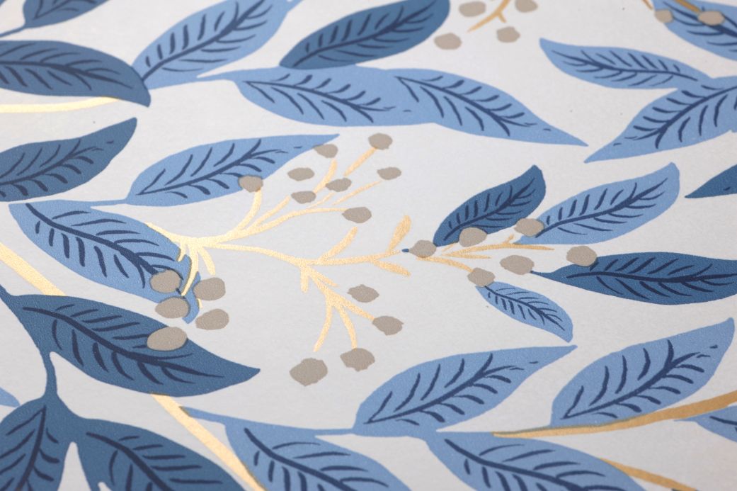 Peel and stick Wallpaper Self-adhesive wallpaper Willowberry azure blue Detail View