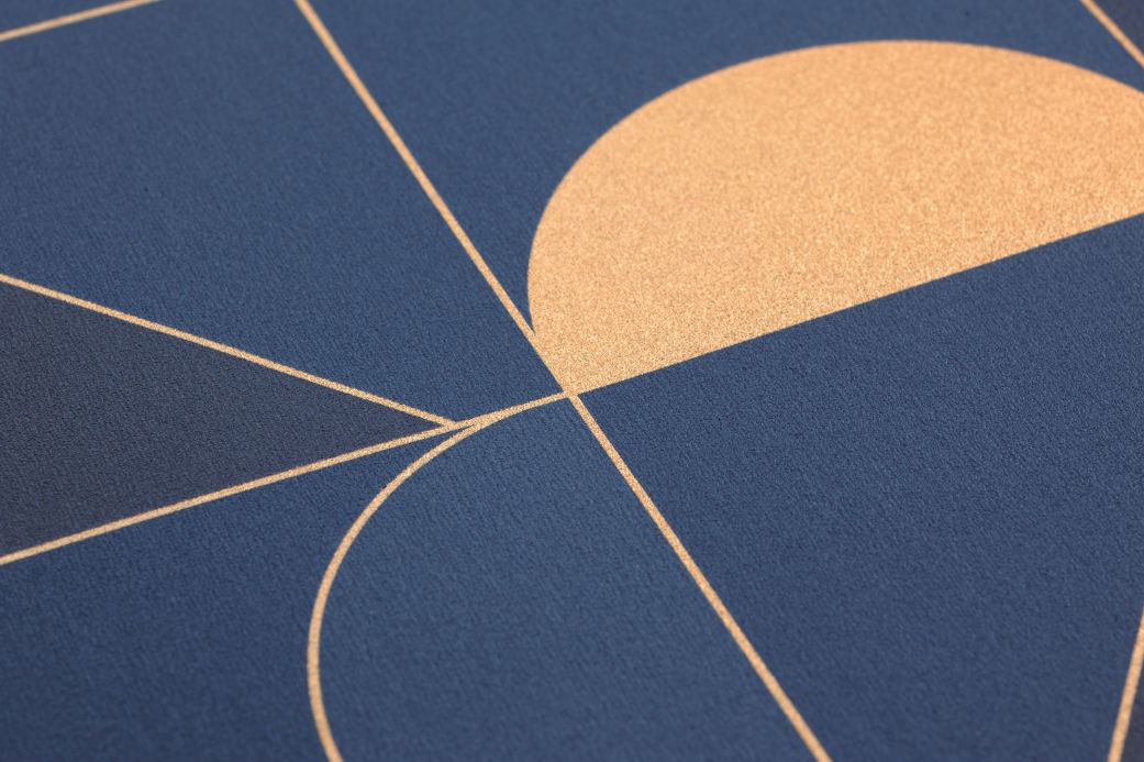 Geometric Wallpaper Wallpaper Cubit blue Detail View