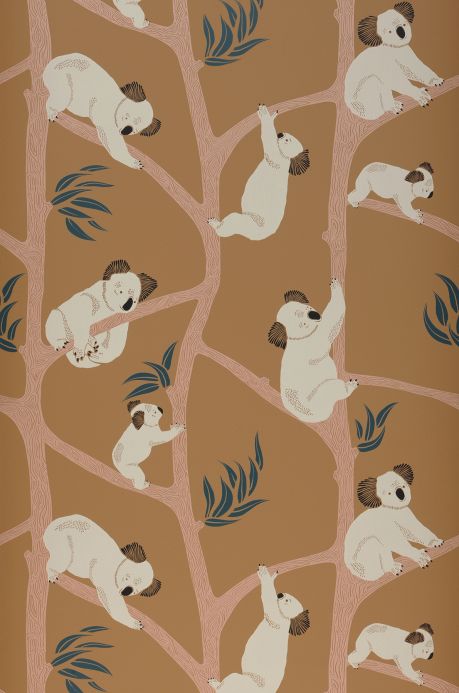 Designer Wallpaper Koala brown beige Roll Width