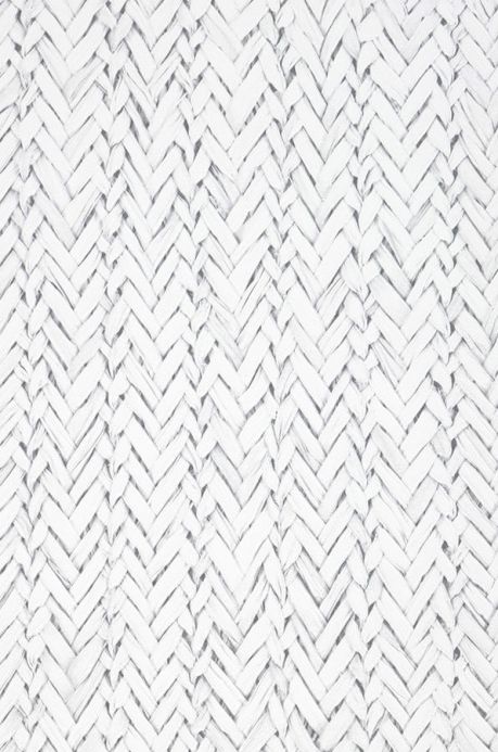 Non-woven Wallpaper Wallpaper Rattan Effect white A4 Detail