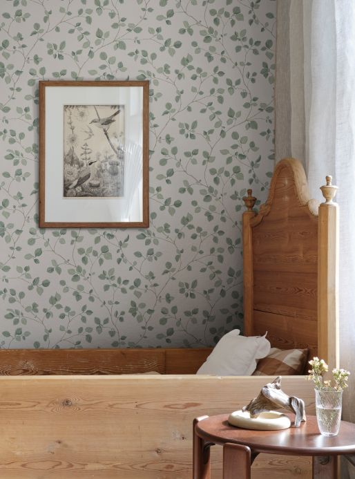 Kitchen Wallpaper Wallpaper Bokskog pale pine green Room View