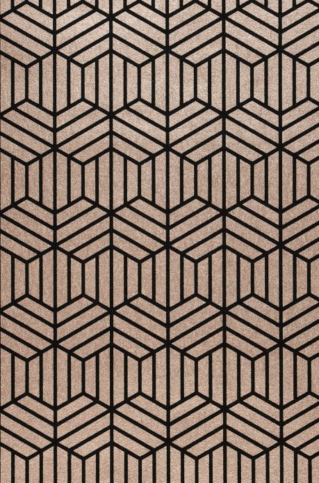 Geometrische Tapeten Tapete Rania Rosé Gold A4-Ausschnitt