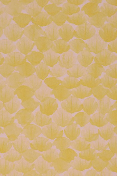 Botanische Tapeten Tapete Poppy Zitronengelb A4-Ausschnitt