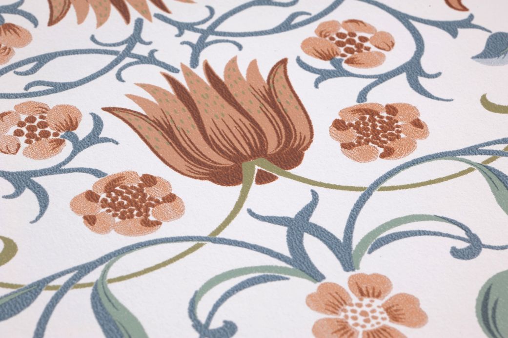Floral Wallpaper Wallpaper Aleen white Detail View