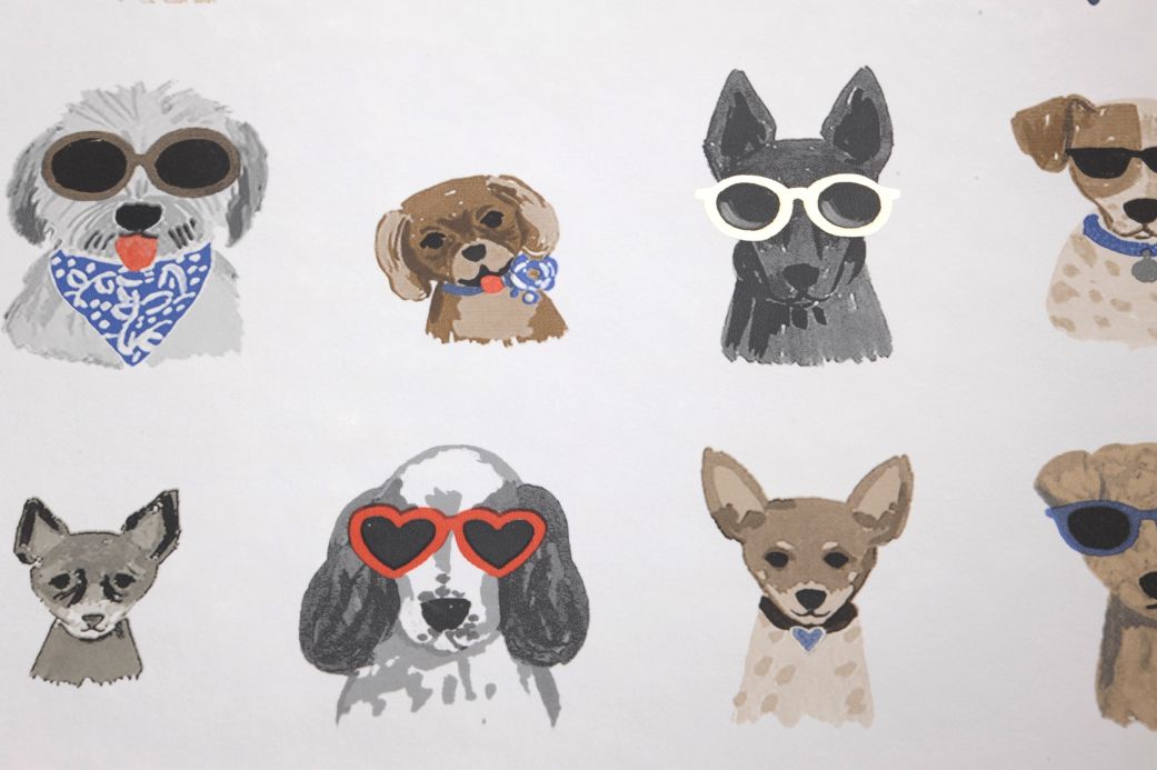 Selbstklebende Tapeten Selbstklebende Tapete Dog Days Weiss Detailansicht