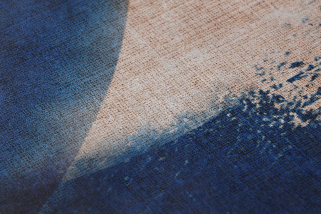 Geometrische Tapeten Wandbild Indigo Marvel Blau Detailansicht