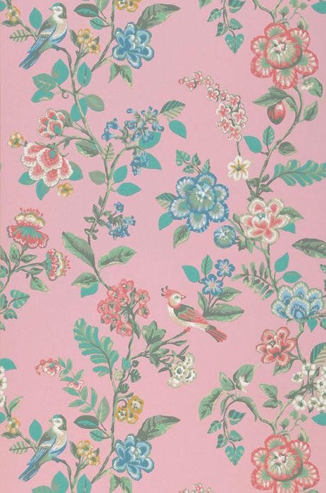 Floral Wallpaper Wallpaper Miri light pink Roll Width