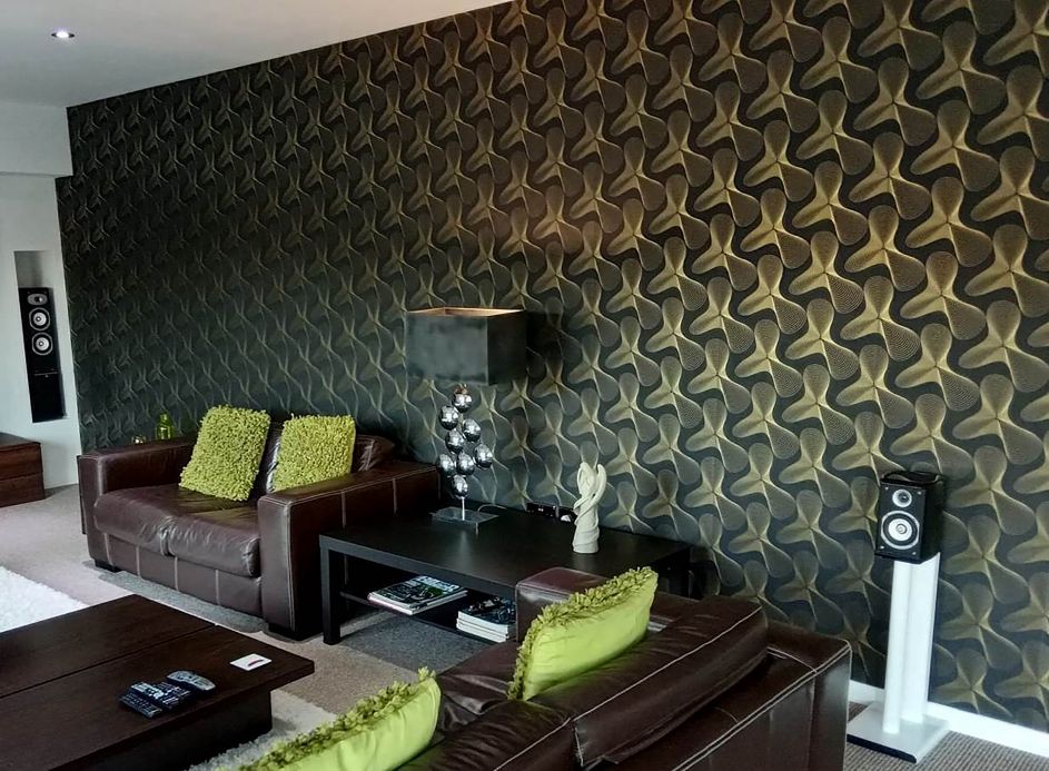 Black Wallpaper Wallpaper Verve gold Room View