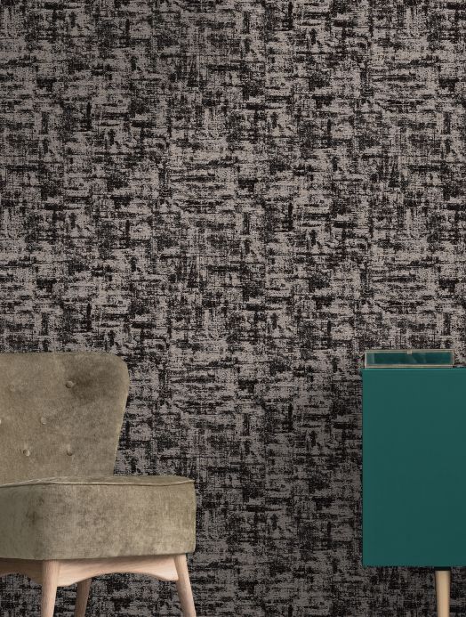 Flock Wallpaper Wallpaper MidCentury Shabby stone grey Room View