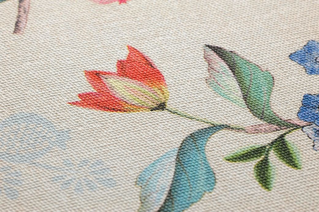 Florale Tapeten Tapete Vanity Cremeweiss Detailansicht