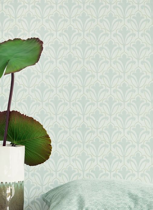 Melhor avaliado Papel de parede Cassia verde acinzentado claro Ver quarto