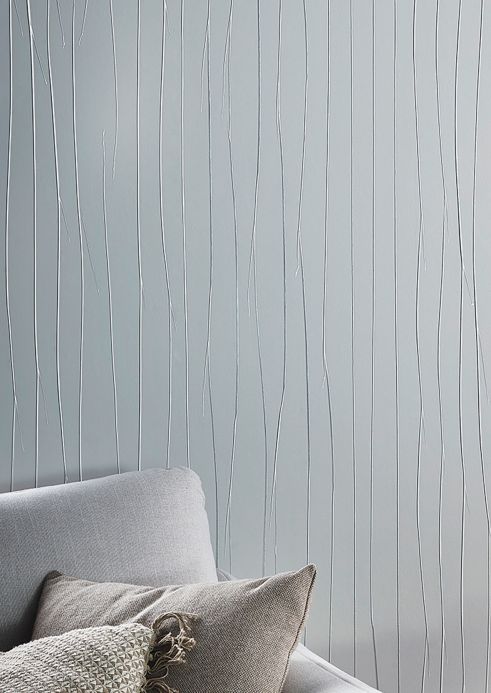 Crinkle Effect Wallpaper Wallpaper Crush Couture 14 light grey Room View