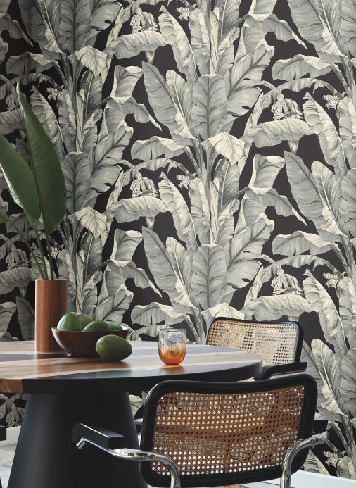 Paper-based Wallpaper Wallpaper Belize black Room View