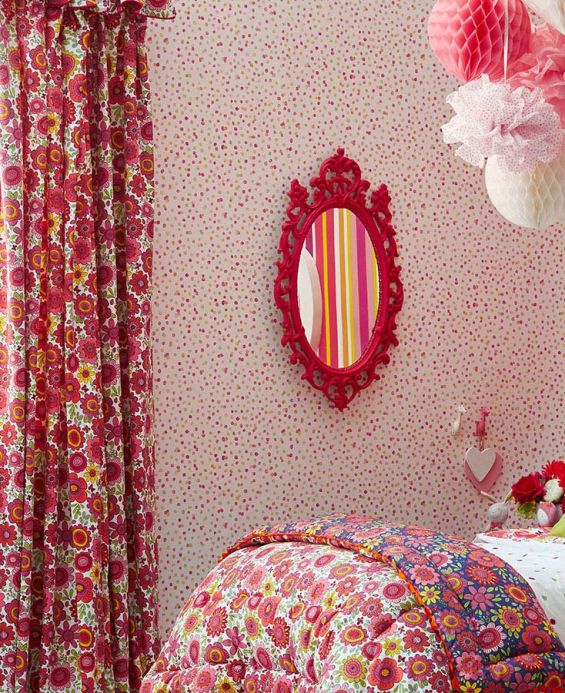 Wallpaper Wallpaper Uncountable Dots red Room View