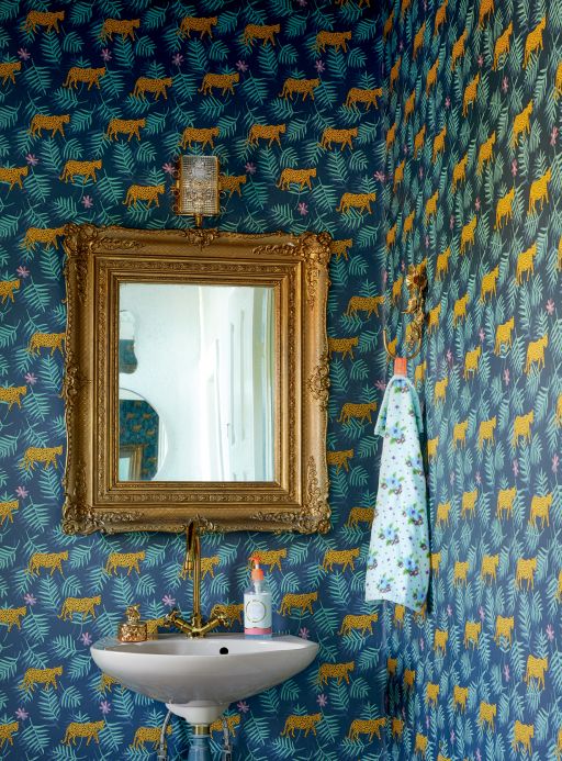 Funky Wallpaper Wallpaper Kabbo grey blue Room View
