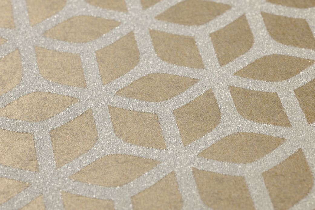 Geometric Wallpaper Wallpaper Zelor gold shimmer Detail View