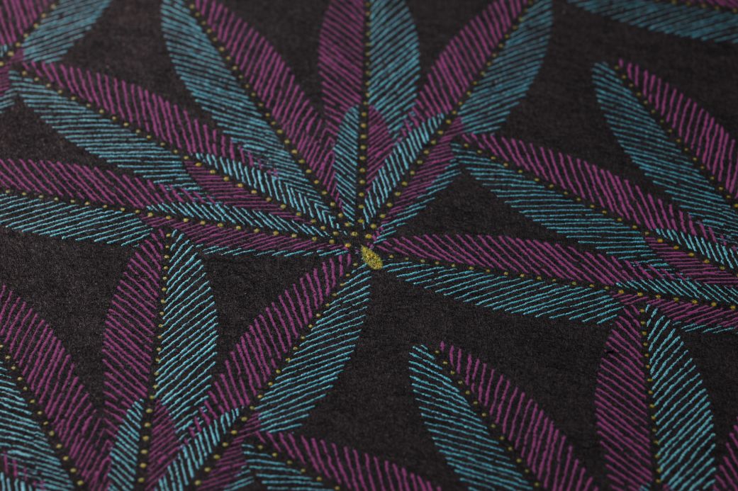 Design Wallpaper Wallpaper Zardozi violet Detail View