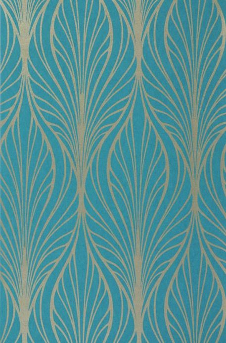 Archiv Wallpaper Pemba turquoise blue Roll Width