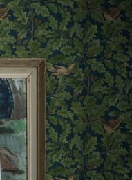 Wallpaper In the Oak blue green
