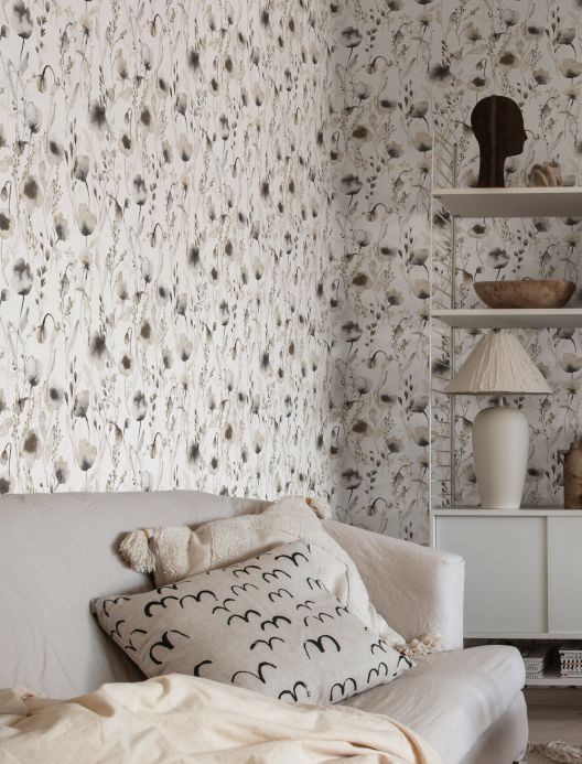 Brown Wallpaper Wallpaper Lo pale grey beige Room View