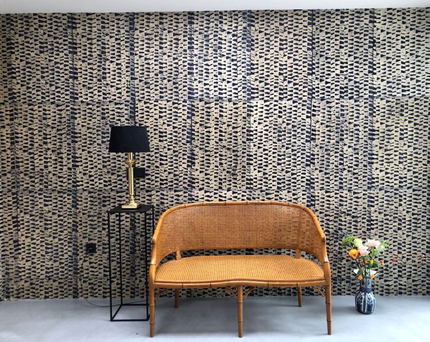 Designer Wallpaper Tenpe anthracite grey Room View