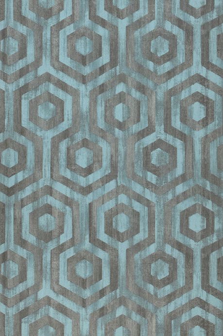 Archiv Wallpaper Marno light turquoise blue Roll Width