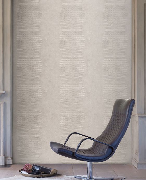Archiv Wallpaper Gavial silky grey Room View