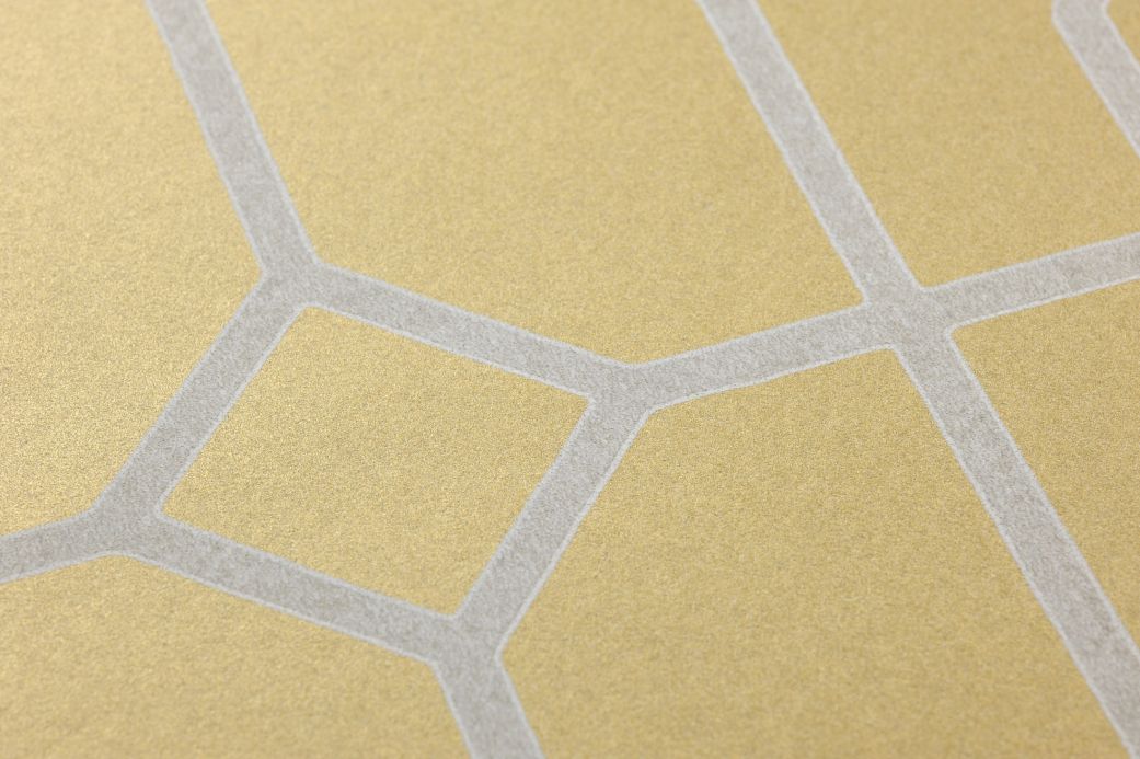 Carta da parati geometrica Carta da parati Worana oro perlato Visuale dettaglio