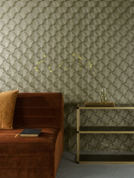 Geometric Wallpaper Wallpaper Tillas pearl gold Room View