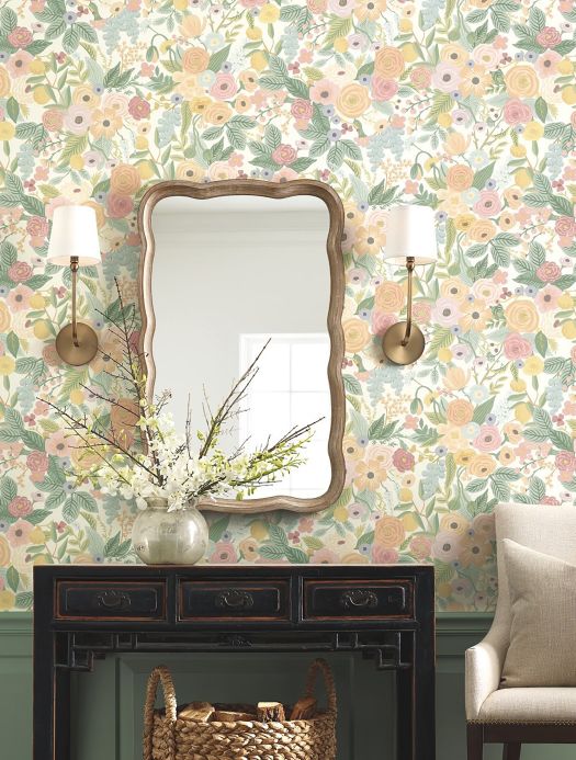 Peel and stick Wallpaper Self-adhesive wallpaper Garden Party yellow Room View