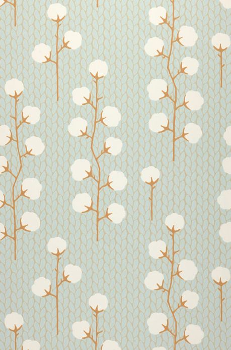 Cream Wallpaper Wallpaper Sweet Cotton light pastel turquoise Roll Width