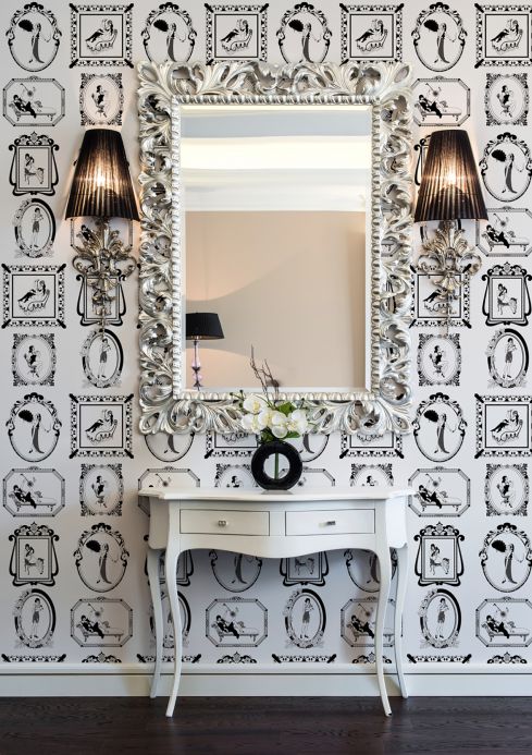 Dupenny Wallpaper Wallpaper 1920's Glamour black Room View