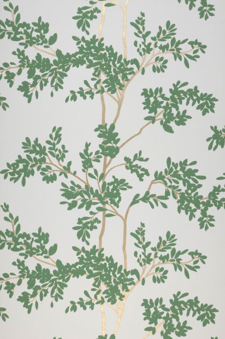 Papier peint de forêts et d’arbre Papier peint Olympia vert réséda Largeur de lé