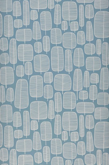 Wallpaper Wallpaper Little Trees light pastel blue Roll Width