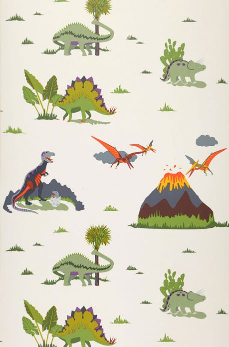 Archiv Papel pintado Dinos verde Ancho rollo