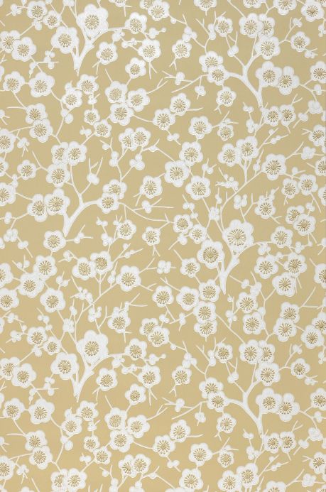 Floral Wallpaper Wallpaper Laila green beige Roll Width