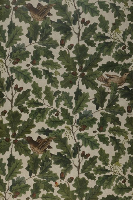 Leaf and Foliage Wallpaper Wallpaper In the Oak oyster white Roll Width
