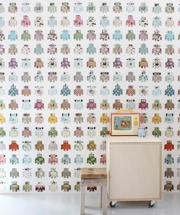 Studio Ditte Wallpaper Wallpaper Robot multi-coloured Room View