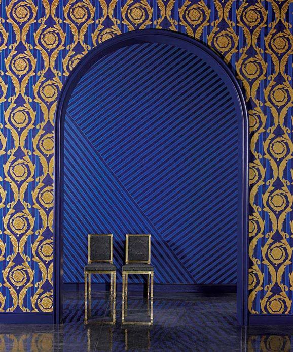 Archiv Papel pintado Fotini azul oscuro Ver habitación