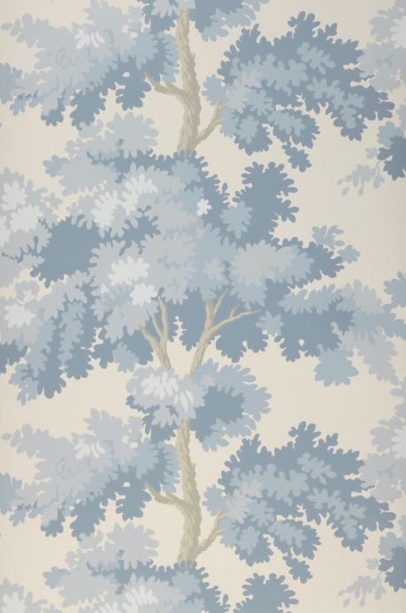 Papier peint de forêts et d’arbre Papier peint Raphael Trees bleu clair Largeur de lé