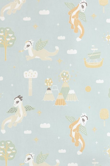 Wallpaper Wallpaper Magical adventure pale mint-turquoise Roll Width