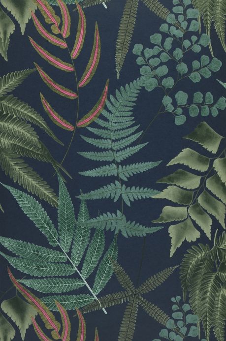 Papel pintado botánico Papel pintado Delano tonos de verde Ancho rollo