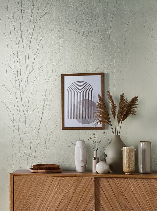 Crinkle Effect Wallpaper Wallpaper Crush Tree 06 grey white shimmer Room View